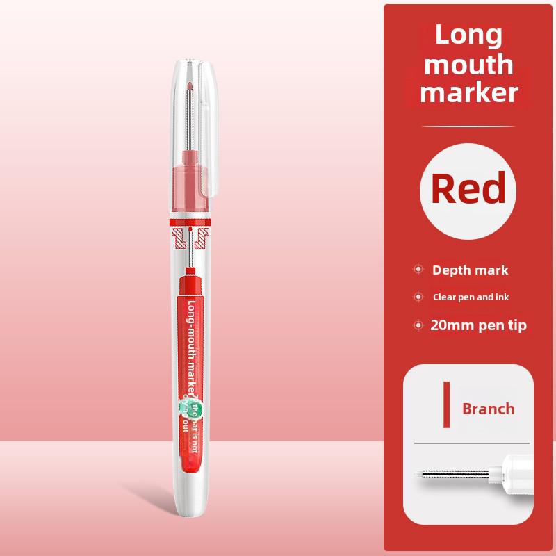Jin Wannian 45mm Long-Head Refillable Waterproof Marker Pen for Deep Hole Woodworking and Construction.