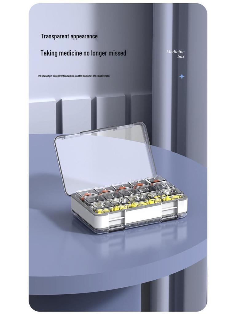 Large Capacity 30-Day Portable Pill Organizer and Dispenser