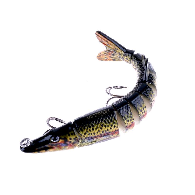 

1 шт. HENGJIA, 8 секций, многошарнирные рыболовные приманки для гольяна, пластиковые реалистичные приманки, лодка, воблер, снасти B