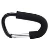 Schwarzer Kinderwagen Haken Clip Kinderwagen Karabiner Windeltasche 16 x 10 cm