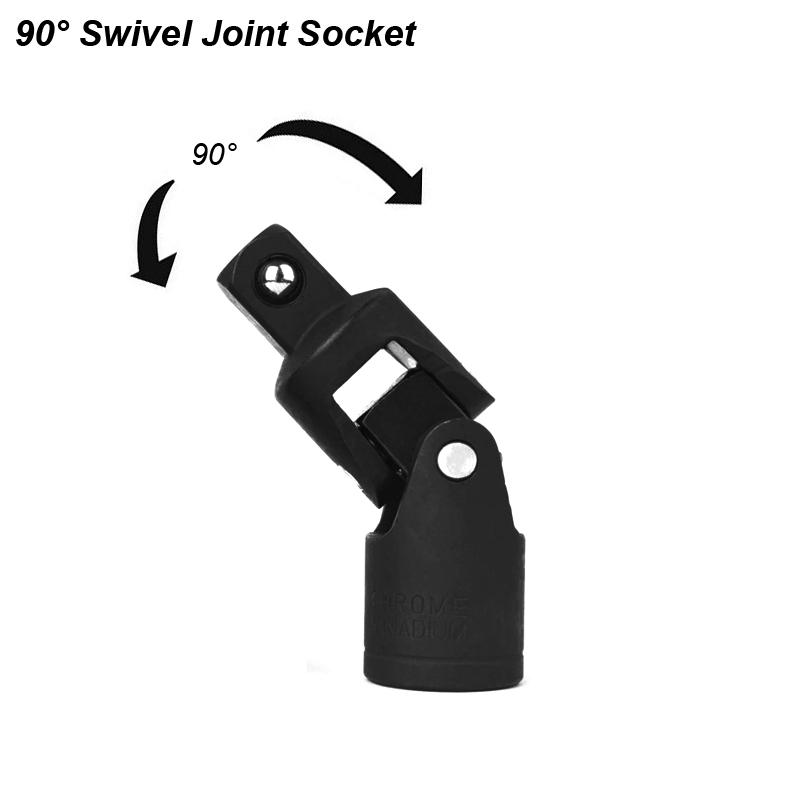 

Поворотный ударный универсальный гнездовой шарнир U-образный шарнир воздушный качающийся рукав адаптер удлинитель электрический ключ привод 1/2 дюйма 90 360 градусов