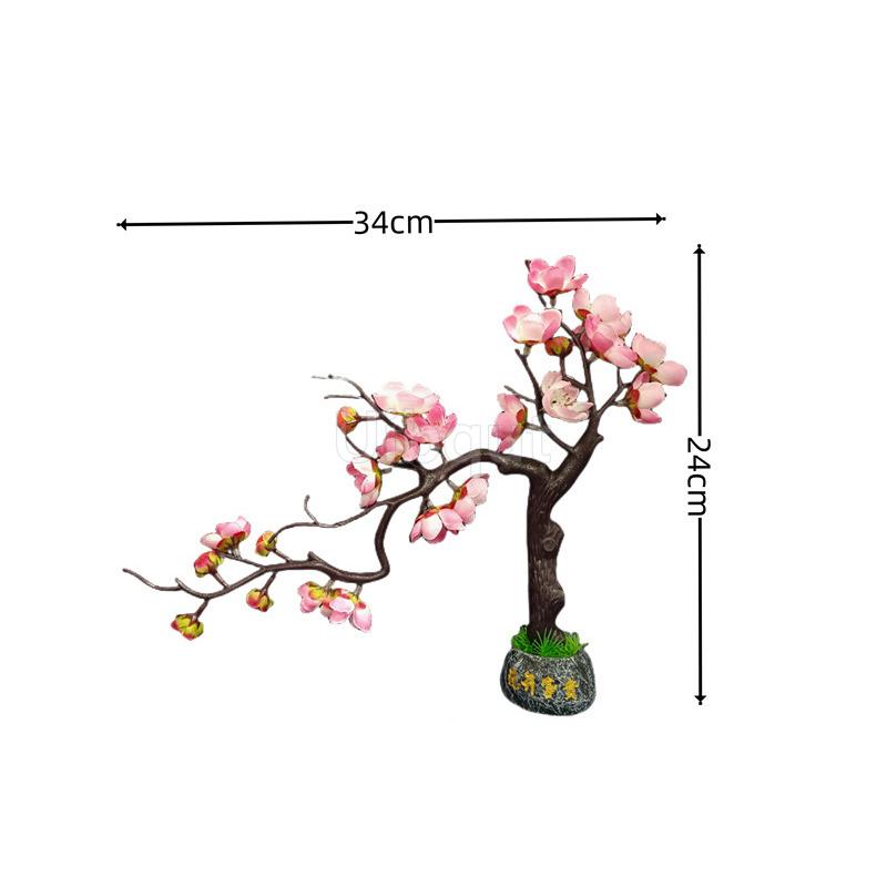 Japanese style plastic simulation flower Blossom Peach Blossom Ornament Sushi sashimi ornament Decorative artificial flowers-A