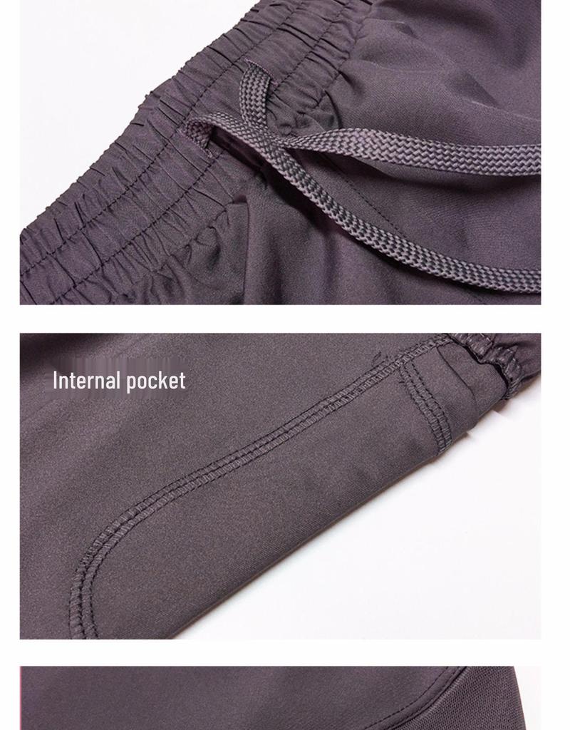 Breathable Sweat-Absorbent Faux Two-Piece Fitness Leggings for Yoga and Running