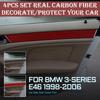 4 STKS Deurpaneel Cover Trim Koolstofvezel Decoratie Stickers Voor BMW 3 Serie E46 1998-2006 Auto Interieur Decoratie Accessoires