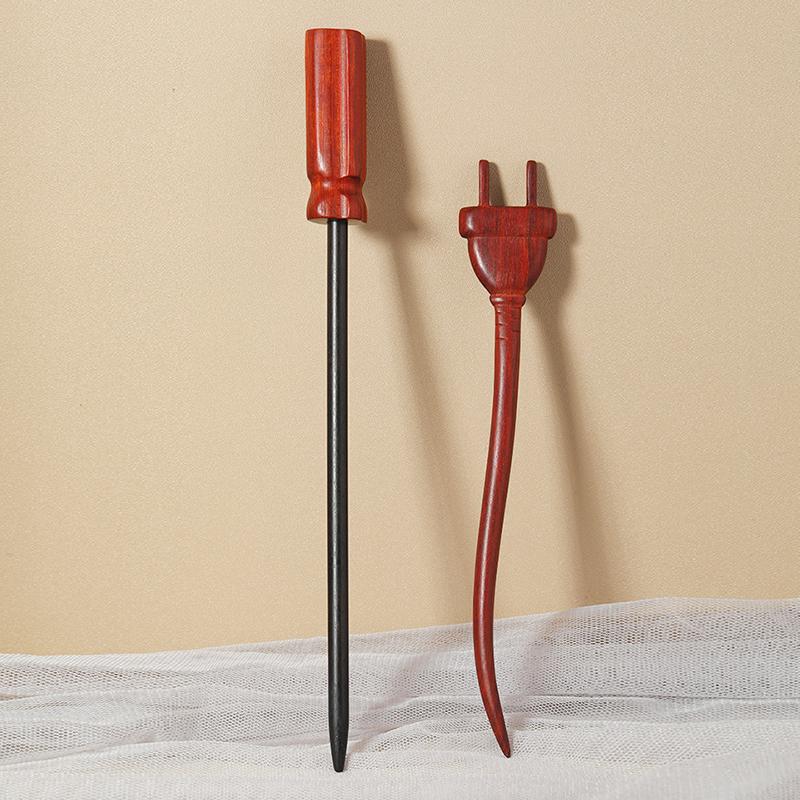 Νέα Μόδα Vintage Ξύλινο Εργαλείο Δημιουργική Διασκεδαστική Φουρκέτα Τσόπστικ Μακριά Ραβδί Μαλλιών Διάκοσμο Μαλλιών Κεφαλόδεσμο Αξεσουάρ Μαλλιών Φουρκέτες Μαλλιών