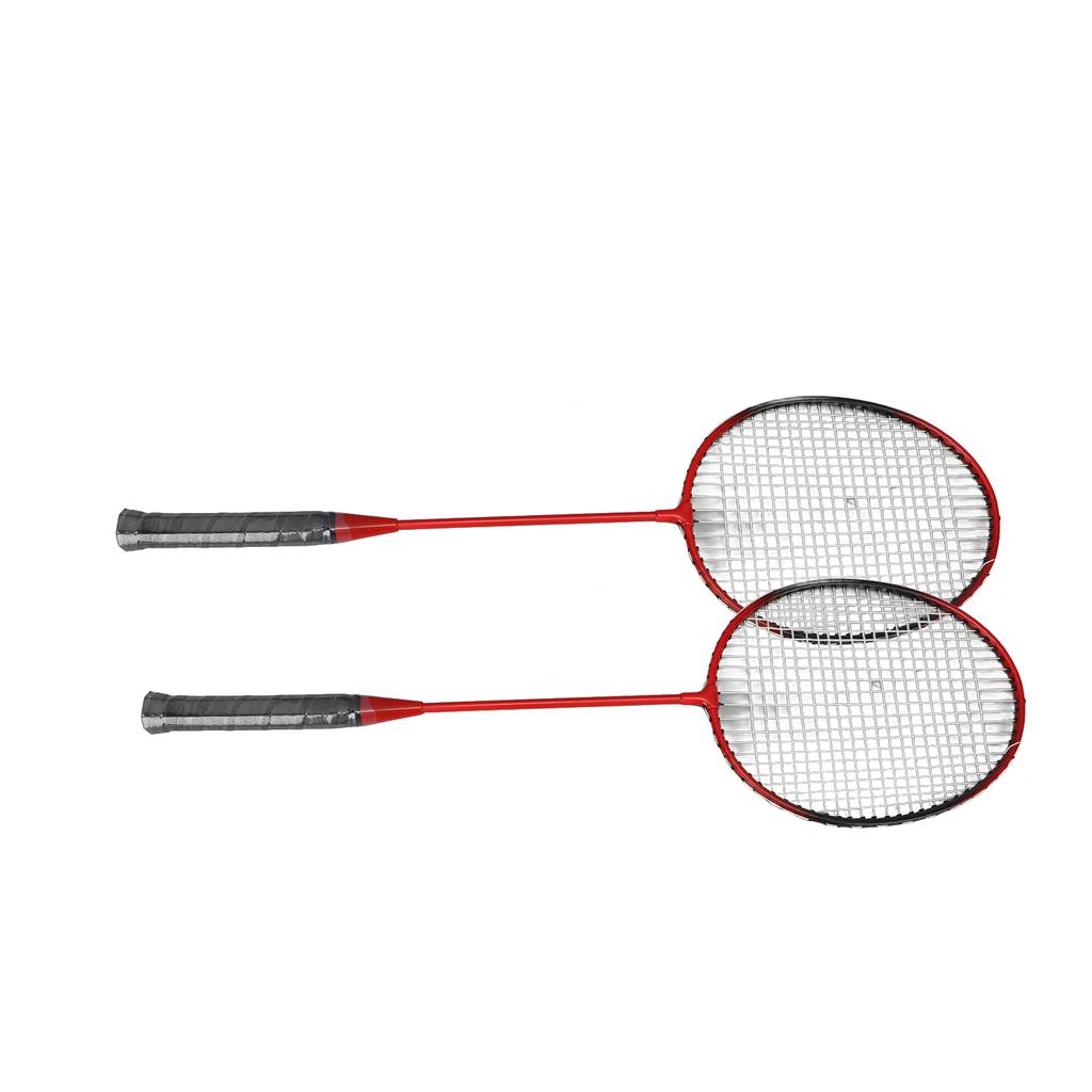 LEIJIAER Badminton Racket Offensive Iron Alloy Lightweight Comfortable Grip Sports Badminton Racquet Red