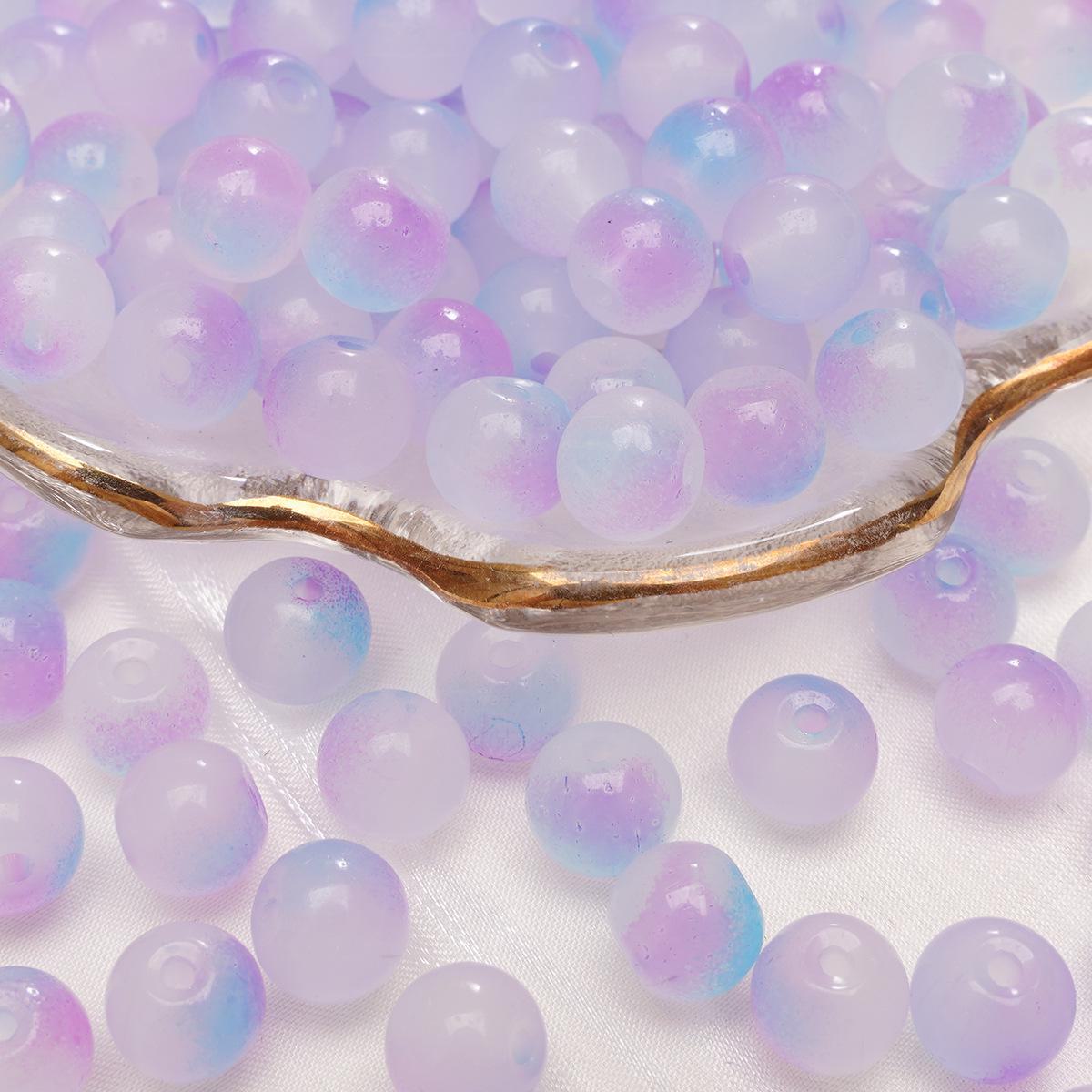 

Браслет из полусахарных пузырчатых стеклянных бусин 8-10 мм - круглые бусины ручной работы для изготовления ювелирных изделий 8mm 20 pieces/pack