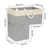 Stair Shape Storage Box Fabric Foldable Stair Basket with Cotton Rope Handle Large Capacity Household Organizers