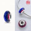 Brand New Copper Metal Colored Shiny Murano Glass Bead Components Round Charm Bead Components Compatible With Authentic Original Bracelet High