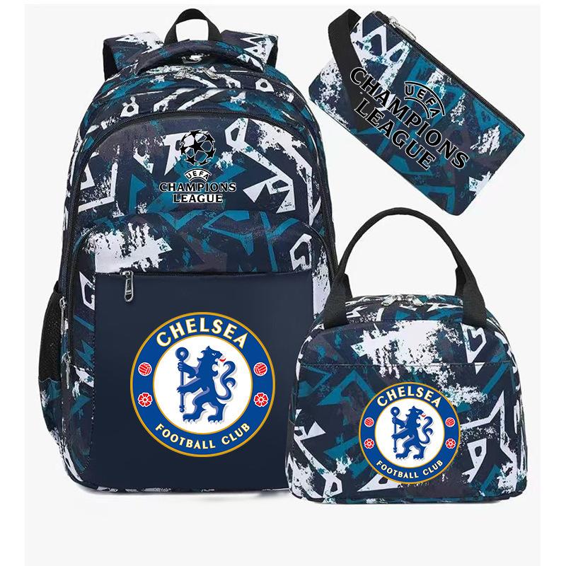 3-teiliges Schulrucksack-Set für Schüler Große Kapazität Oxford-Stoff Schultasche mit Schultergurt und Federmäppchen