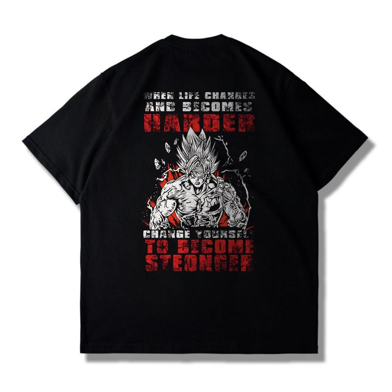 

Latest Dragon Ball Anime Super Saiyan Goku Printed Mens and Womens Shortsleeved Tshirt Made of Pure Cotton and Loose Fit 4XL