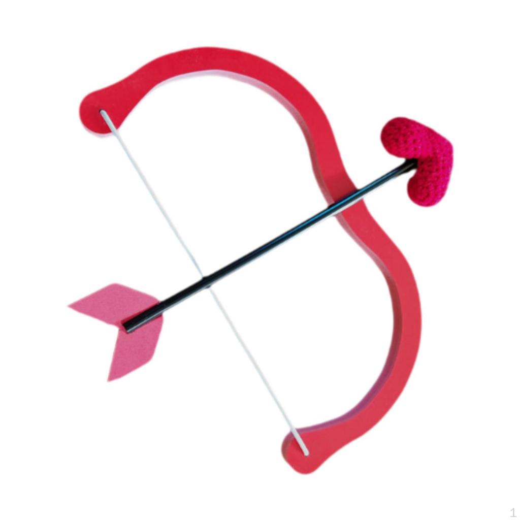 Valentine Cupid Bow Arrow Set Sturdy Lightweight Halloween Cosplay Accessory