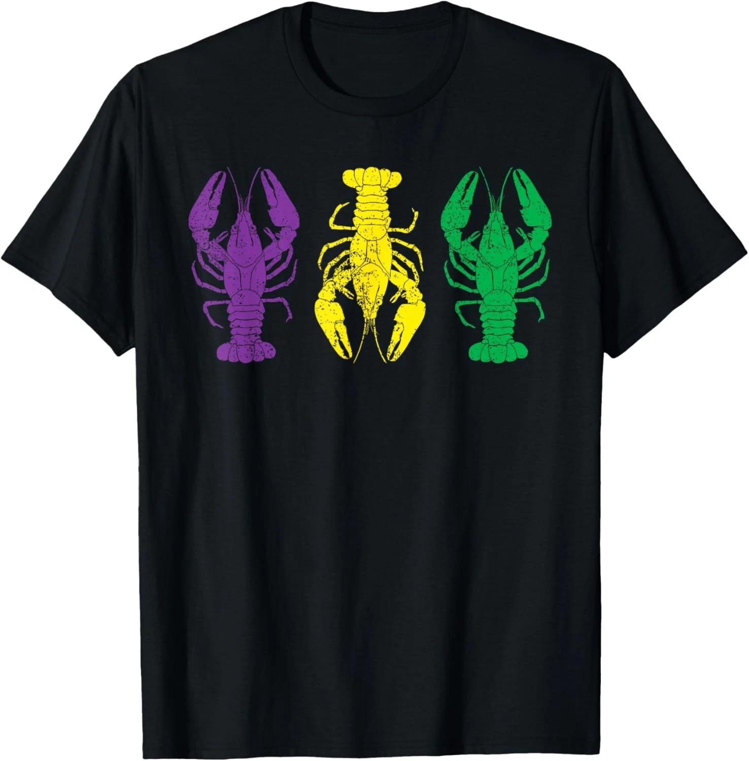 Crawfish Mardi Gras Carnival Jester Beads Men Women unisex T-Shirt S