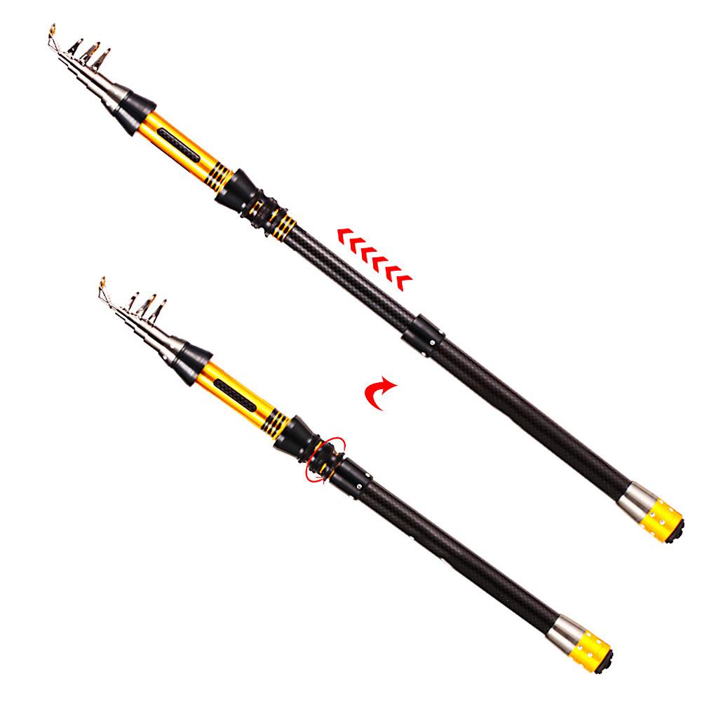 Mini Portable Ultralight Carbon Fiber Telescopic Fishing Rod Sea Fishing Rods1.8 m