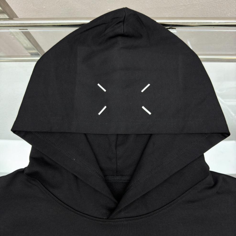 Autumn/Winter Cotton Terry Casual Hooded Sweatshirt - MM6 Minimalist Hoodie