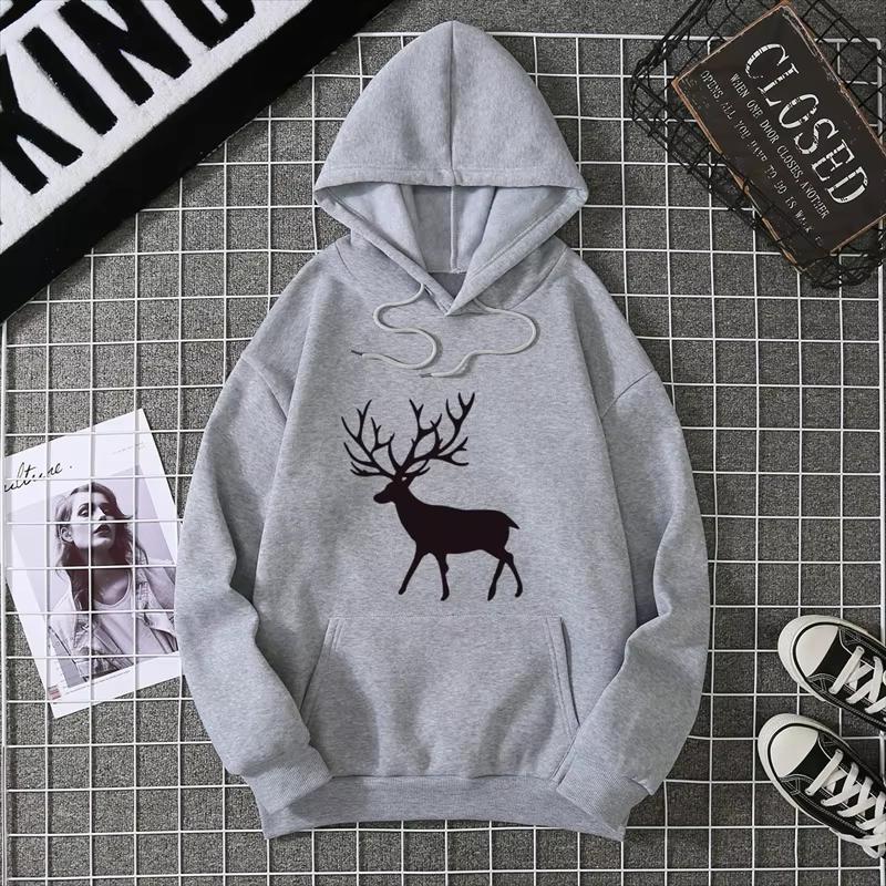 

Warm Fleece Sweatshirt Nine-Color Deer Series Unisex Printed Sweatshirt Fleece Autumn And Winter Inner And Outer Wear CYXX346 3XL