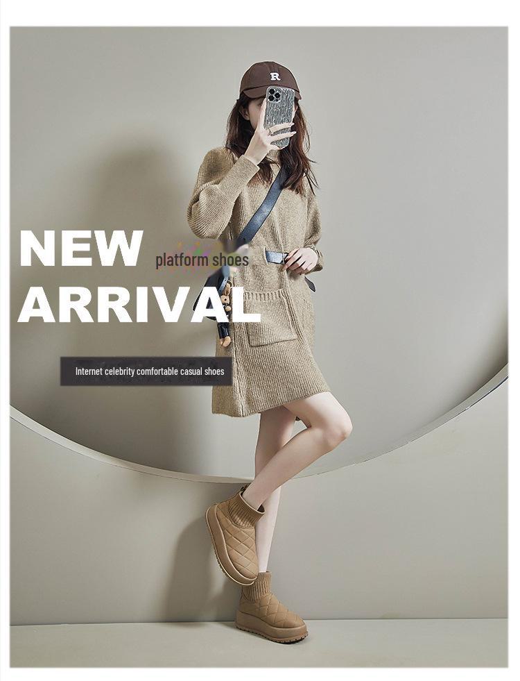 2024 Women's Plus Velvet High-Top Snow Boots - Warm, Trendy Korean Style, Casual Winter Footwear