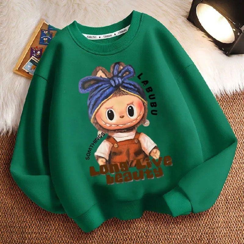 Cute Round-neck Hoodies for Children, Long-sleeved Loose Hoodies for Boys and Girls In Spring and Autumn