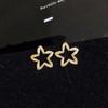 Kleine frische fünfzackige Sternohrringe Trendige mikrobesetzte Modeohrringe Weibliche kalte Wind Wildohrringe Damenmodeschmuck Geburtstagsgeschenk