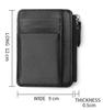 Mini Credit Card Wallet Id Card Holder Men's Small Wallet Thin Sleeve Zipper Short Coin Wallet