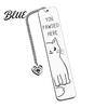 Creative Cat Bookmark Cute Bookmark Funny Metal Page Marker with Stainless Steel Quotes