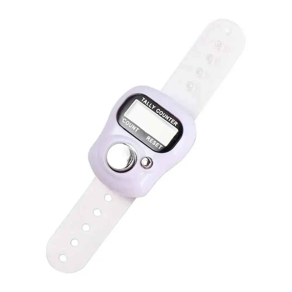 Weave Tools Mini Finger Ring Tally Counter Electronic Hand Held Knitting Row Counter Digital Stroke Counters Scoring Tool