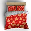 Christmas Gingerbread Pattern Bedding Set Bedding set (1 duvet cover, 2 pillowcases, duvet not included)