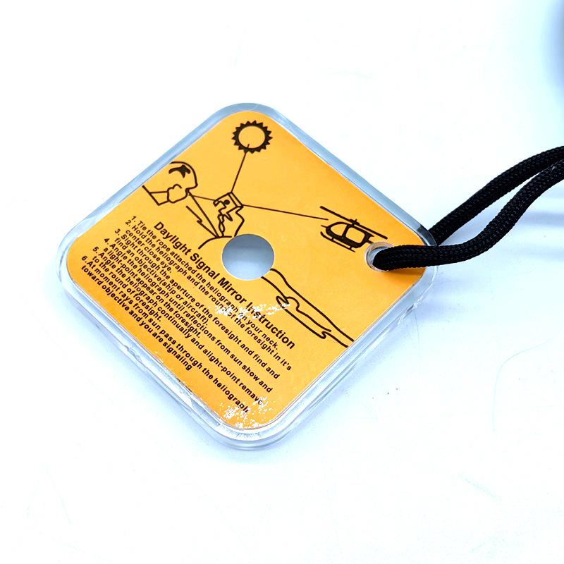 Outdoor Survival Signal Mirror: Life-Saving Reflector for Inflatable Raft and Marine Use