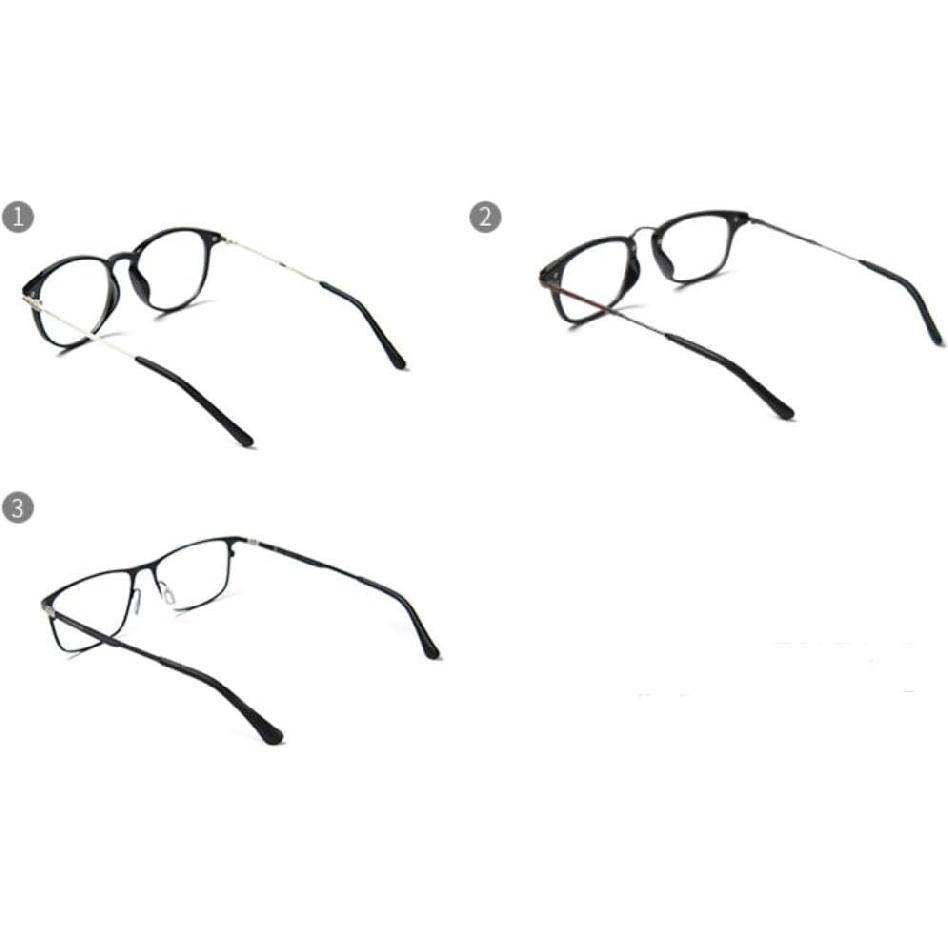 Maya Star 2 Pairs Lengthened TR Material Eyeglasses Replacement Temples + Eyeglass Ear Hooks, Anti-Slip Silicone Eyeglass End Tips Ear 119x6.3mm