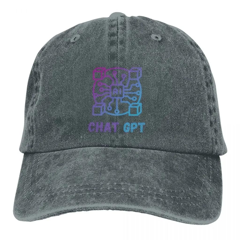 Sommermütze Sonnenschild AI CPU Hip Hop Kappen ChatGPT Cowboyhut Schirmmütze Trucker Dad Hats