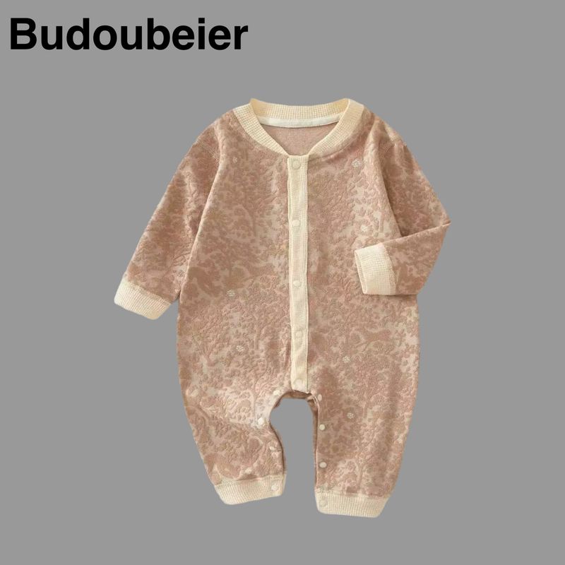 

British Baby Clothes, Spring and Autumn Outfits for Boys, Long-Sleeved Onesies, Full-Month Pure Cotton Rompers, One-Piece Crawling Suits Walking in the Jungle 66