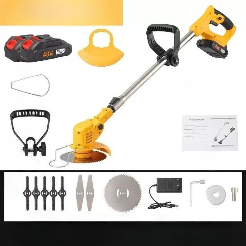 21V Cordless Grass Trimmer Electric 3-in-1 Lightweight with 2x2.0Ah Lithium-ion Batteries Charger Lawn Mower Edger Brush Cutter