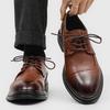 Classic Men's Business Casual Office Shoes Fashionable All-Season Round-Toe Derby Shoes Breathable Ultra-Leather Uppers