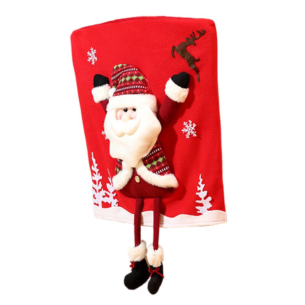 Snowman Santa Claus Elk Deer Chair Cover Christmas Chair Cover Christmas Table Decoration Dining Chair Cover Xmas Party Supplies
