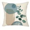 Boho Abstract Plant Geometry Throw Pillow Covers Eucalyptus Leaves Decor Cushion Covers Modern Mid Century Botanical Minimalist