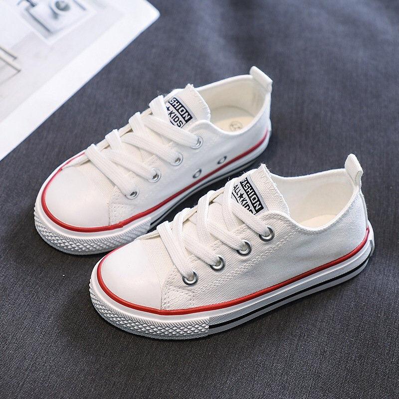 

Spring and Autumn Parent-child Shoes for Boys and Girls with Lace-up Little White Children s Casual Canvas Shoes Baby Board Shoes Sneake 19 белый