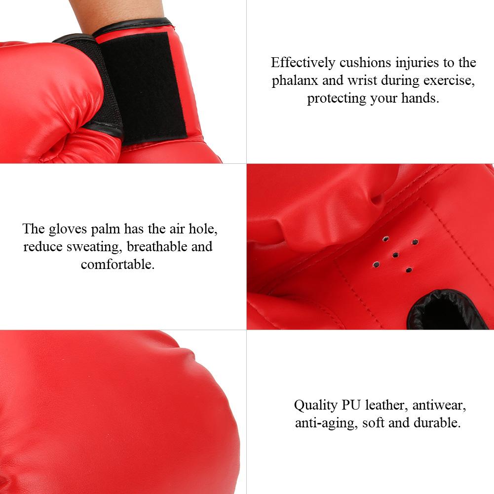 Professionelle PU-Leder Boxhandschuhe Atmungsaktiv Sparring Sandsack Fäustlinge Trainingsausrüstung