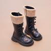 Girls' Velvet Knee-High Fashion Princess Leather Boots - Winter/Autumn Snow Boots