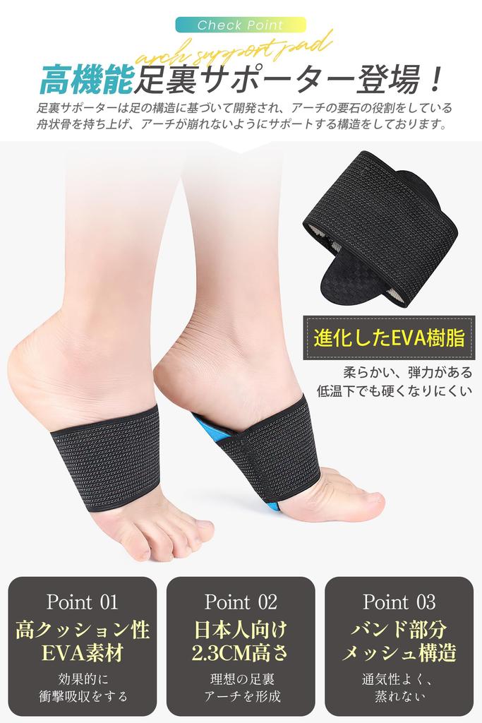 by an Orthopedic Surgeon and Made with EVA Arch Flat Foot Arch Foot Protection Unisex [Supervised Shock-Absorbing Resin] Support, Insole, Care,