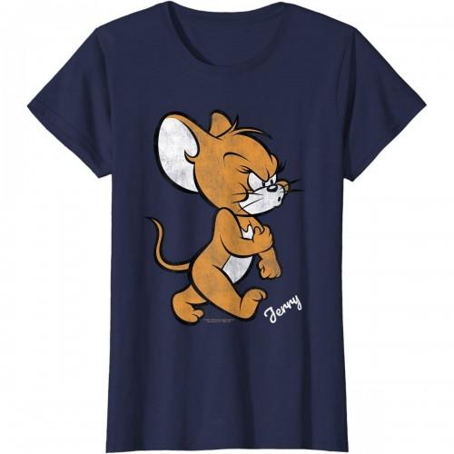 

Tom and Jerry Womens/Ladies Angry Mouse Cotton T-Shirt XXL білий