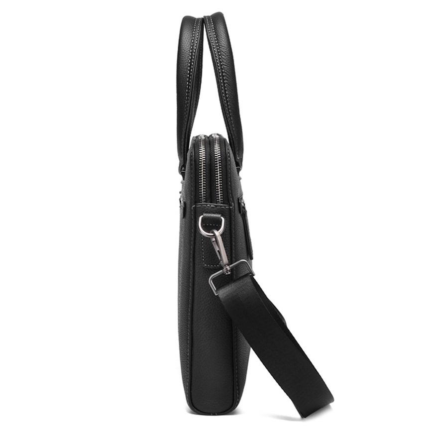 Men Large Capacity Genuine Leather Briefcase Business Handbag Crossbody Shoulder Messenger Bag