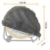 Waterproof Fan Cover for Industrial Floor Fans Outdoor Protector with Adjustable Straps Suitable for 76 76 22cm Black