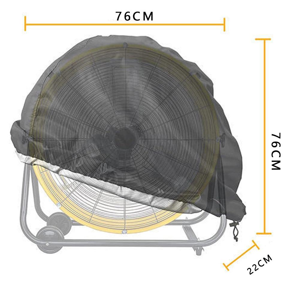 Waterproof Fan Cover for Industrial Floor Fans Outdoor Protector with Adjustable Straps Suitable for 76 76 22cm Black China Mainland