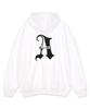 Astral Projection Astral A Oversized Wide Shoulder Zip-Up Hoodie_White