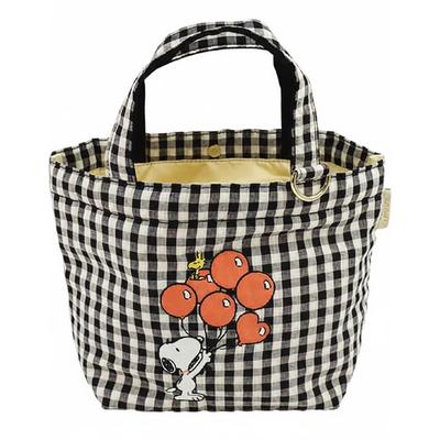 Marimo Craft Snoopy Balloon Check Serie Tragetasche, Handtasche oder Nebentasche, Großes Fassungsvermögen, Snoopy Design, Ca.. B310 x H200 x T120mm (SPC-1408)