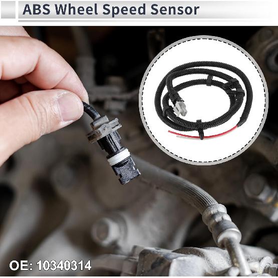 Front Left/Front Right ABS Wheel Speed Sensor for Chevrolet Impala 2000-2012, for Cadillac SRX 2004-2009 ABS Sensor No.10340314 1 Pcs