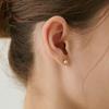 MAYBETOI 14k Cubic Pearl One-Touch Earrings (2 Types)