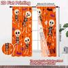 2pcs, 2D FLAT PRINTING Curtains (Without Rod) Halloween Fun Chic Print Curtains Festival Versatile Fabric Curtains Decorations