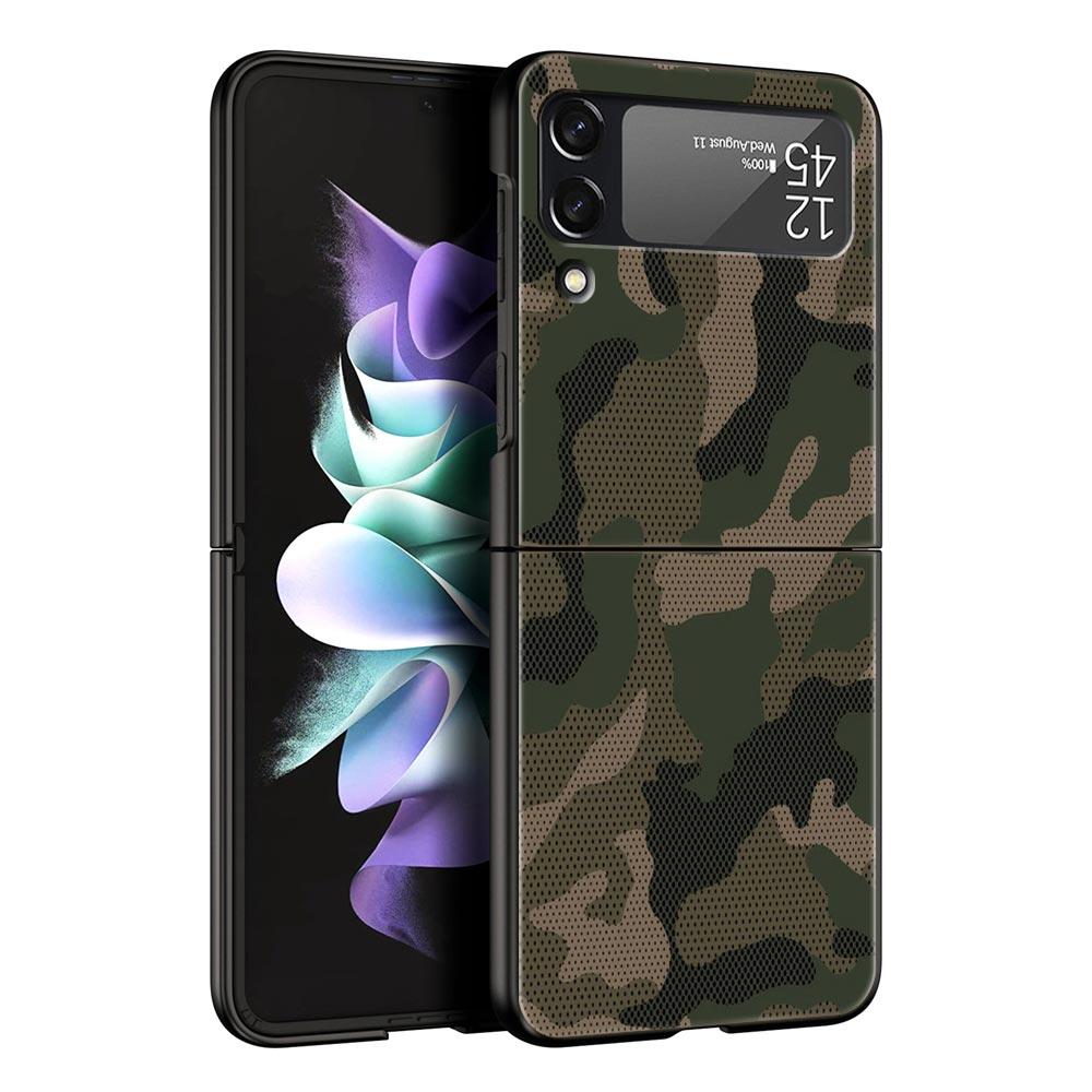Camouflage Camo Military Army Phone Case For Samsung Galaxy Z Flip 6 5 4 3 Shell For Samsung Z Flip3 Flip4 Flip5 Hard PC Cover