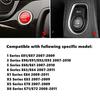 Engine Push Start Stop Button Car Accessories Interior Trims for BMW 1 3 5 6 X1 X3 X5 X6 Series,E81 E90 E91 E60 E63 E84 E83 E70 E71, Red